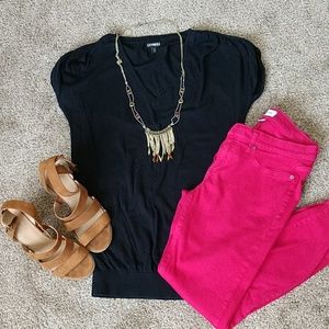 Short sleeve sweater tunic